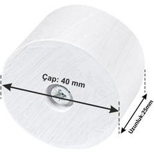 X-Perk Masa Sandalye Mobilya Koltuk Ayak Yükseltici 6'lı Boy 25 mm Çap 4 cm Beyaz