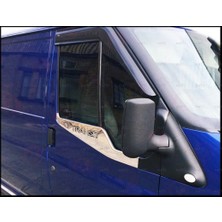 Fams Otomotiv  Ford Transit Krom Cam Çıtası 2 Parça 2006-2014  Paslanmaz Çelik (Geniş Yazılı)