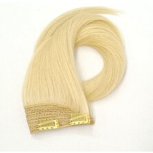 Saç ve Peruk Platin Sarısı Yarım Ay Saç 125 gr 60 cm Özbek Saçı