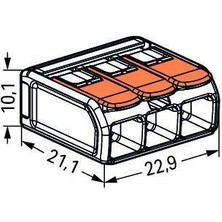 Wago 221-613 3'lü Yaylı Tırnaklı Klemens 6mm (1 Adet)