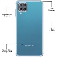 Case World Samsung Galaxy M22 Kapak Kamera Korumalı Şeffaf Airbag Antishock Köşe Korumalı Silikon Kılıf