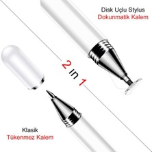 wowacs Philips M10 S411J Uyumlu Dokunmatik Kalem Passive Stylus 2in1 Tablet Kalemi Çizim & Yazı Kalemi