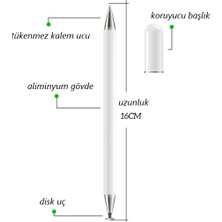 wowacs Lenovo Yoga Tab 11 Uyumlu Dokunmatik Kalem Passive Stylus 2in1 Tablet Kalemi Çizim & Yazı Kalemi