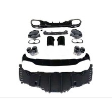 Mercedes w118 cla45 arka difüzör ve siyah egzoz seti 2019+