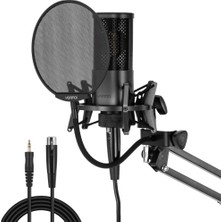 Yanmaı X2 Masaüstü Bilgisayar Için Kondenser Stüdyo Kayıt Mikrofon Seti + Köpük Kap + Kablosu Pc Studio Kayıt (Yurt Dışından)