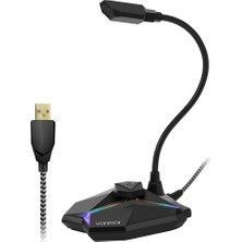 Yanmaı G35 Masaüstü Bilgisayar Için USB Gürültü Azaltan Işıklı Oyun Podcast Mikrofonu (Yurt Dışından)