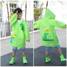 Masho Trend Hayvan Figürlü Kapüşonlu Çocuk Yağmurluk - Çocuk Yağmurluğu - Unisex Yağmurluk