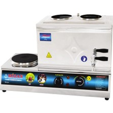 Mizan 25 Lik Elektrikli 20 Litre 2 Demlikli Çay Kazanı Çay Ocağı