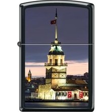 Zippo Kız Kulesi Desenli Zippo Çakmak