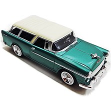 Vardem 1:24 1955 Chevy Bel Air Nomad Metal Model Araba