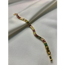 Çelik Mel's Accessiroes Vip Çelik Renkli Zirkon Suyolu Bileklik