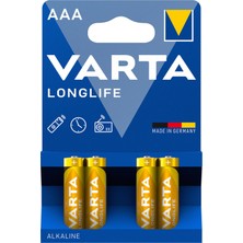 Varta Longlife 4xaaa Alkalin Ince Pil