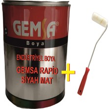 Gemsa Rapid Siyah Mat Endüstriyel Boya 1 kg