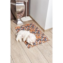 Asterion Köpek Desen Baskılı Pet Havlu ve Matı Köpek - Kedi Kurulama ve Alt Örtüsü  - 50 x 70 cm