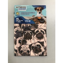 Asterion Pug Desen Baskılı Pet Havlu Mat Pad Köpek - Kedi Kuruluma ve Alt Örtüsü 50x70 cm