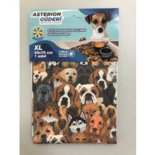 Asterion Köpek Desen Baskılı Pet Havlu ve Matı Köpek - Kedi Kurulama ve Alt Örtüsü  - 50 x 70 cm