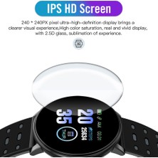 Huayun 119PLUS IP65 Suya Dayanıklı 1.3-Inç Yuvarlak Ekran Spor Akıllı Saat - Gri (Yurt Dışından)