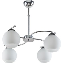 Fer Avize  Elif Krom Camlı 4’lü Avize