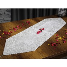 Çeyiz Diyarı Selçuklu Kadife Çift Kat Runner Silver