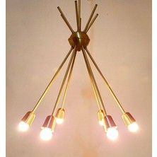 Fer Avize  Rita Altın Renkli 6’lı Avize