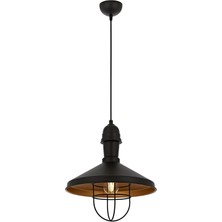 AVONNI AV-4106-M25-BSY Siyah Boyalı Modern Avize E27 Metal 33cm