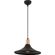 AVONNI AV-4106-M28-BSY Siyah Boyalı Modern Avize E27 Metal 30cm