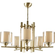 Fer Avize  Pierro Retro Rustik Eskitme Çift Camlı 5’li Avize