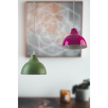 Fer Avize  Kinder Siyah Gövde Pembe Yeşil Renk 2’li Avize