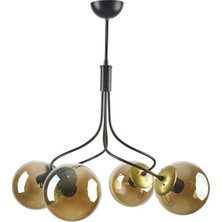 Fer Avize  Napoli̇ Modern Kapalı Camlı Üçlü Dörtlü Avi̇ze