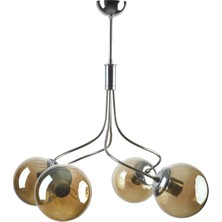 Fer Avize  Napoli̇ Modern Kapalı Camlı Üçlü Dörtlü Avi̇ze