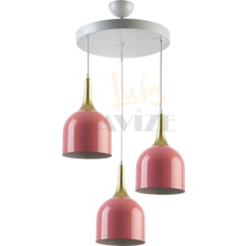 Fer Avize  Reina Modern Tasarım Metal Başlık Tekli̇ Iki̇li̇ Üçlü Sıralı Avi̇ze