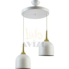 Fer Avize  Reina Modern Tasarım Metal Başlık Tekli̇ Iki̇li̇ Üçlü Sıralı Avi̇ze