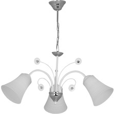 Fer Avize  Idi̇l Krom Modern Lüks Tasarim 1167 Camli 3 Lü Avi̇ze