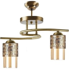 Fer Avize  Ft Rusti̇k Retro Bal Camlı Eski̇tme Iki̇li̇ Avi̇ze