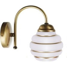 Fer Avize  Fora Retro Rusti̇k Beyaz Gold Camli Apli̇k