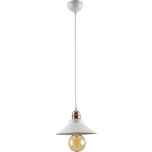 Fer Avize  Alfa Modern Sarkıt Beyaz Tekli Avize