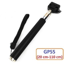 Gplus GP55 Gopro Hero 10 Eken H9R Sjcam SJ4000 20 cm -97 cm Uzayabilen Teleskopik Monopod Selfie Çubuğu