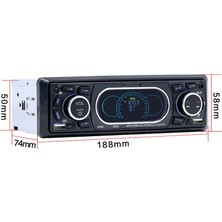 Kaneed 8809 Evrensel Araba 12 V Bluetooth Radyo Alıcısı Mp3 Çalar Siyah (Yurt Dışından)