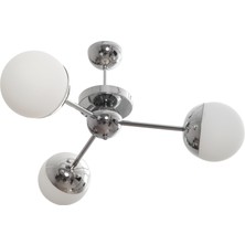 Fer Avize  Ri̇ma Plofonyer Modern Retro Krom 3’lü Avi̇ze