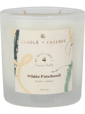 Candle And Friends No.4 White Patchouli Medium Cam Mum 240GR.