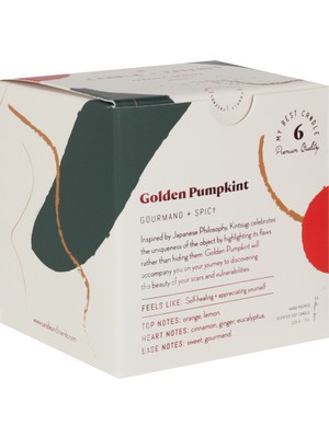 Candle And Friends Golden Pumpkint Teneke Mum 220GR.