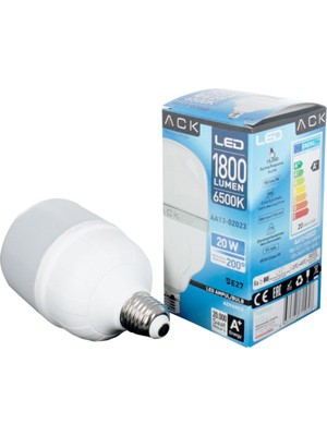 Ack AA13-02023 20W LED Ampul 6500K Beyaz E27 T80