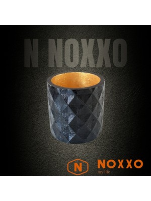 N Noxxo Siyah Gold Çiçek Saksısı Dekoratif Beton Küçük Saksı Mini Saksı