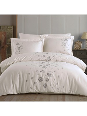 Hobby Premium Ella Poplin Çift Kişilik Nakışlı Nevresim Takımı