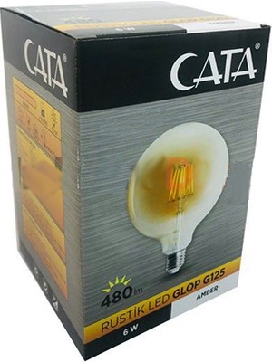 Cata 6W E27 G95 2700K Sarı Glop Rustik LED Ampul CT-4286