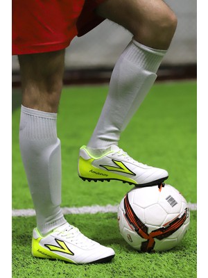Lig Amanos Erkek Halısaha Futbol Ayakkabısı Beyaz
