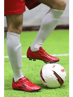 Lig Latmos Km Krampon Çim Saha Erkek Futbol Ayakkabı Kırmızı