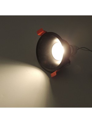 Sunlight Pliton Döküm Sıva Altı Siyah LED Armatür GU10 Gün Işığı Ampullü