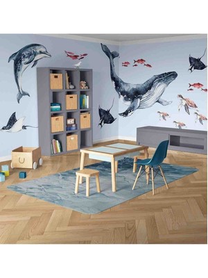Kt Grup Okyanus Canlıları Vahşi Yaşam Duvar Sticker Seti