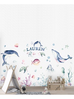 Kt Grup Okyanus Canlıları Xxl Mega Boy Çocuk Odası Duvar Sticker Seti